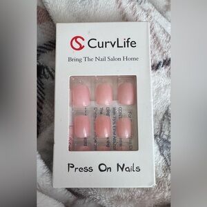 Pink Press On Nails